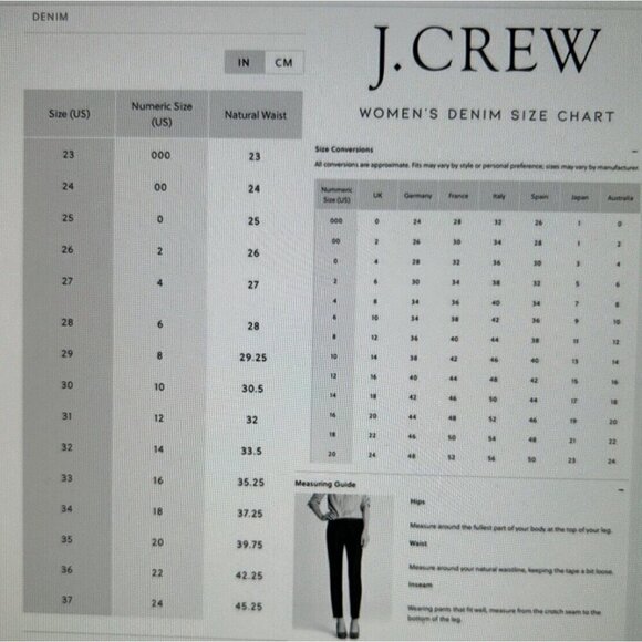 J. Crew Women's 10" High Rise  Skinny Signature Stretch Jeans White Size 26Tall - Picture 15 of 15